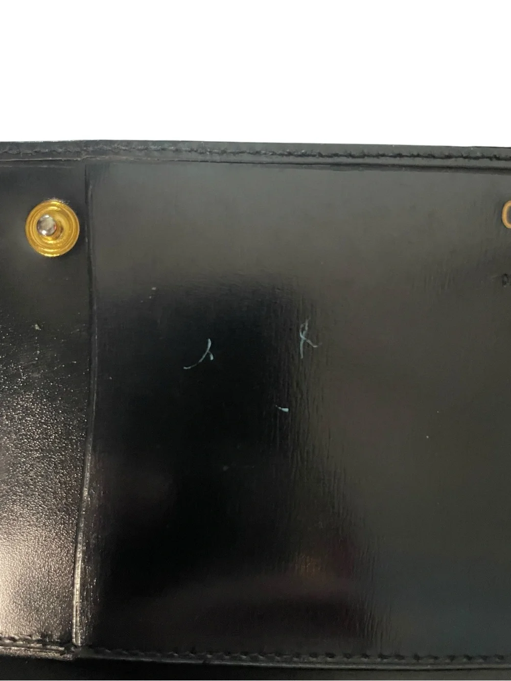 Vintage Celine Paris Black Leather Flap Long Wallet Gold Hardware